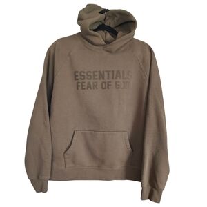 Essentials Brown Hoodie with Front Pocket